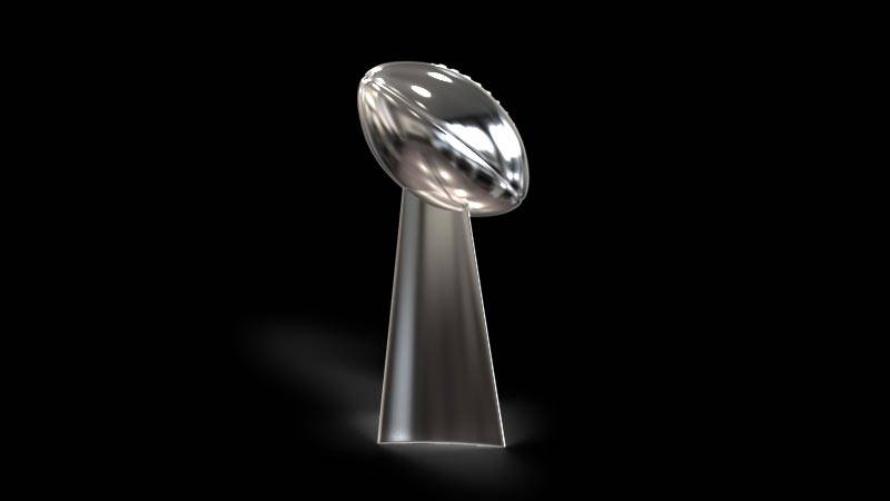 Vince Lombardi Trophy Replica, Super Bowl 32, XXXII Denver Broncos