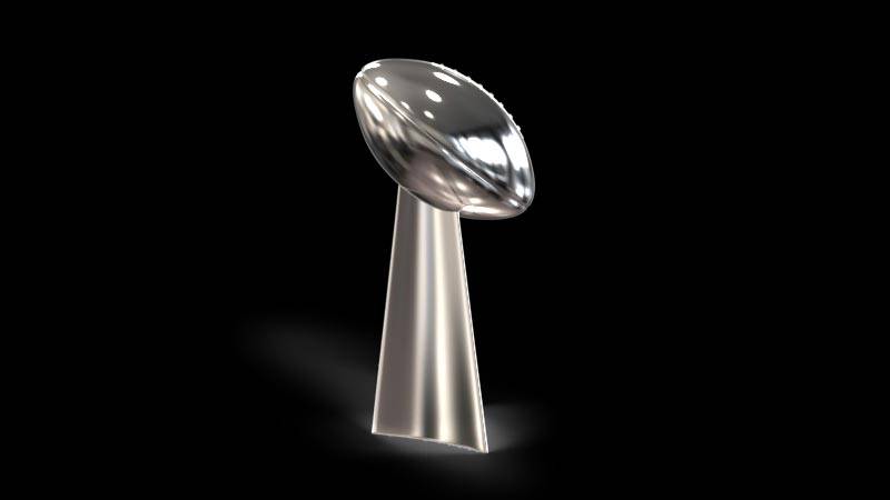 Vince Lombardi Trophy Replica, Super Bowl 36, XXXVI New England